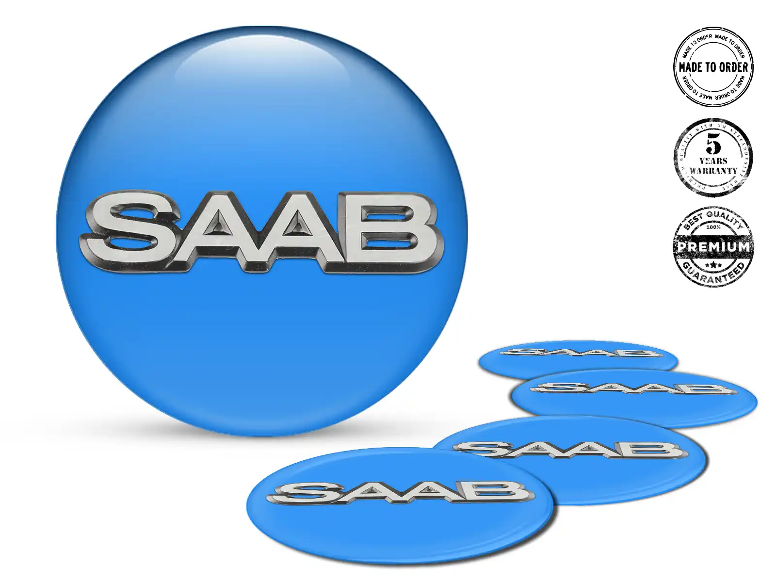 Saab Dome-Sticker Edition Radplaketten-Logo